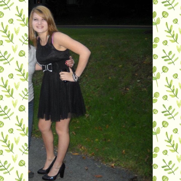 🍄Nine West sequined chunky black heels - Picture 7 of 8